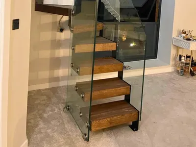 Busrom Standoff Railing System Metal Stairs and Railings Glass Railings for Staircase Railing Company thumbnail 3
