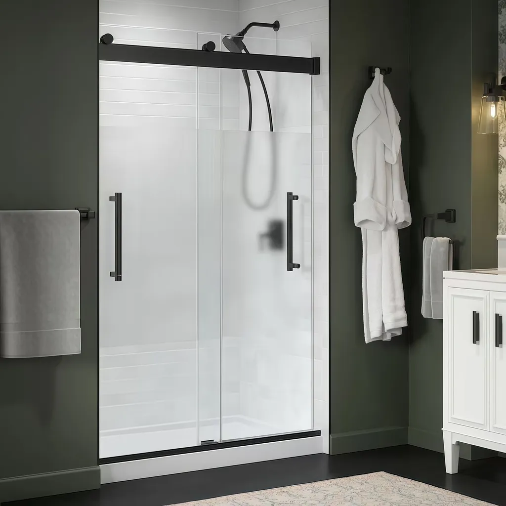 Must Have Immobilize Square Black Luxury Penthouse Shower Door Handles Hardware
