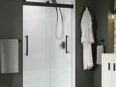 Must Have Immobilize Square Black Luxury Penthouse Shower Door Handles Hardware thumbnail 5