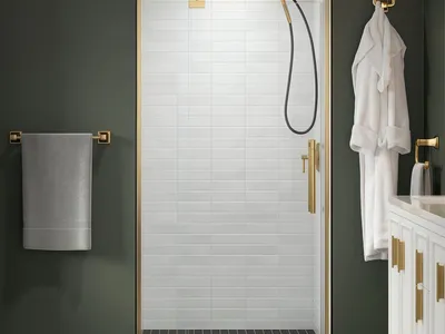 Low Cost Polished Stainless Steel Bathroom Door Pull Finely Forged Shower Handle thumbnail 9