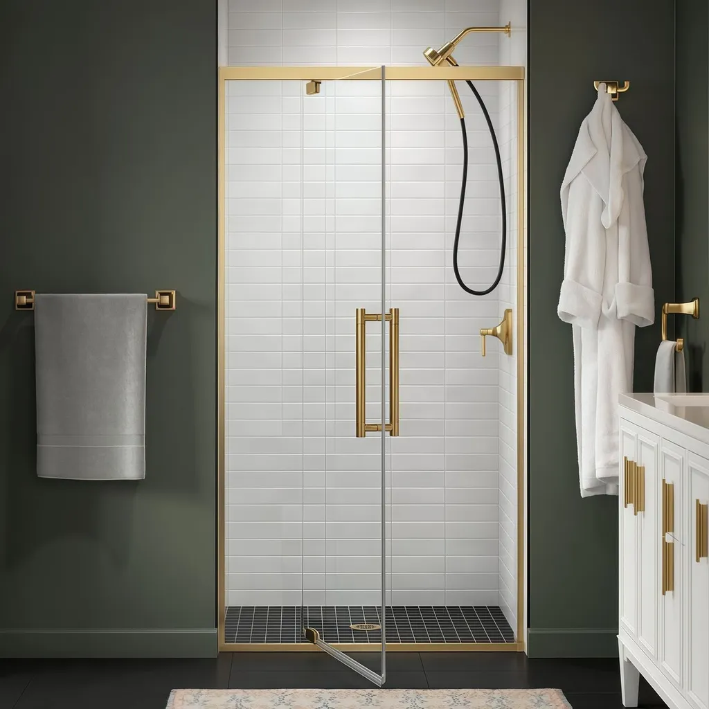 Must Have Immobilize Square Black Luxury Penthouse Shower Door Handles Hardware
