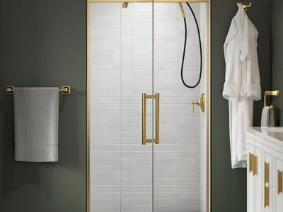 Must Have Immobilize Square Black Luxury Penthouse Shower Door Handles Hardware thumbnail 6