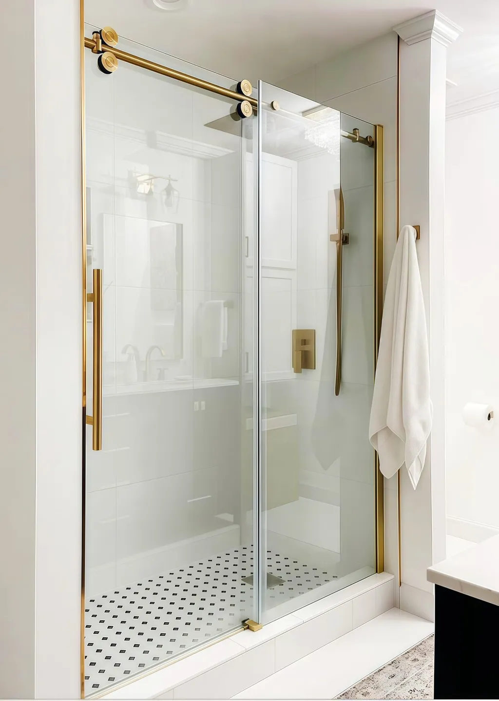 Novo Design Minimalista Para Puxador De Porta De Chuveiro Cores Personalizadas E Ferragens