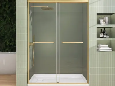 Luxury Frameless Bathroom Shower Glass Door Pull Handle Custom Shower thumbnail 9