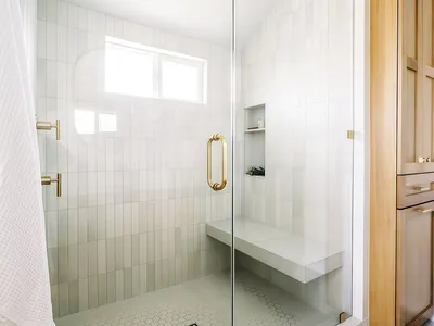 Low Cost Polished Stainless Steel Bathroom Door Pull Finely Forged Shower Handle thumbnail 5