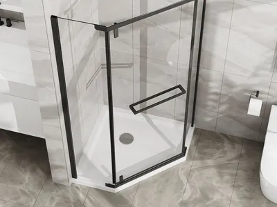 Luxury Frameless Bathroom Shower Glass Door Pull Handle Custom Shower thumbnail 4