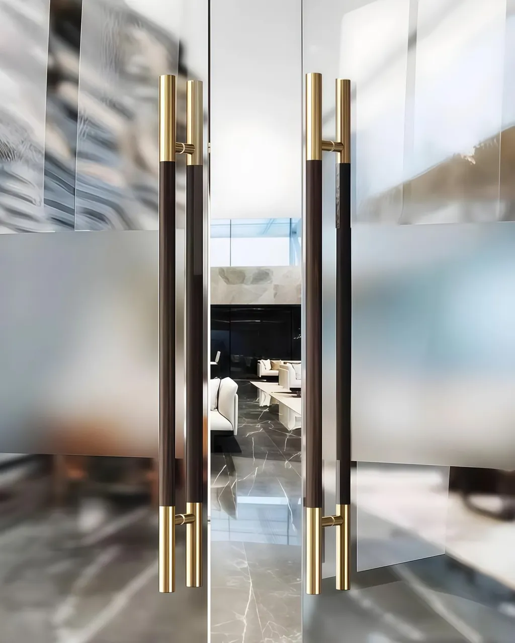 Friendly Budget Luster Retention Door Handle Easy Clean Surface U Shape Long Pull Hardware Back To Back Handles