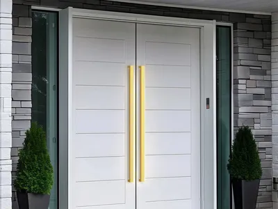 Moderne Kommerciel Indgangsdør I Glas Med Greb Arkitektonisk Trykknap thumbnail 4