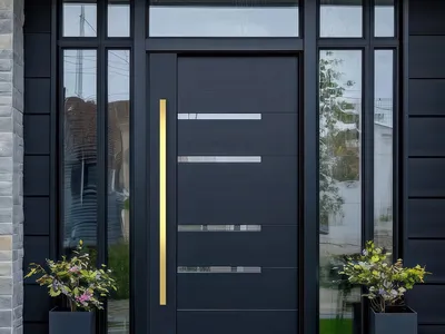 Lavpris Sameie Lobby Inngangsdørhåndtak Minimalistisk Design Tilpassede Farger Maskinvare thumbnail 3