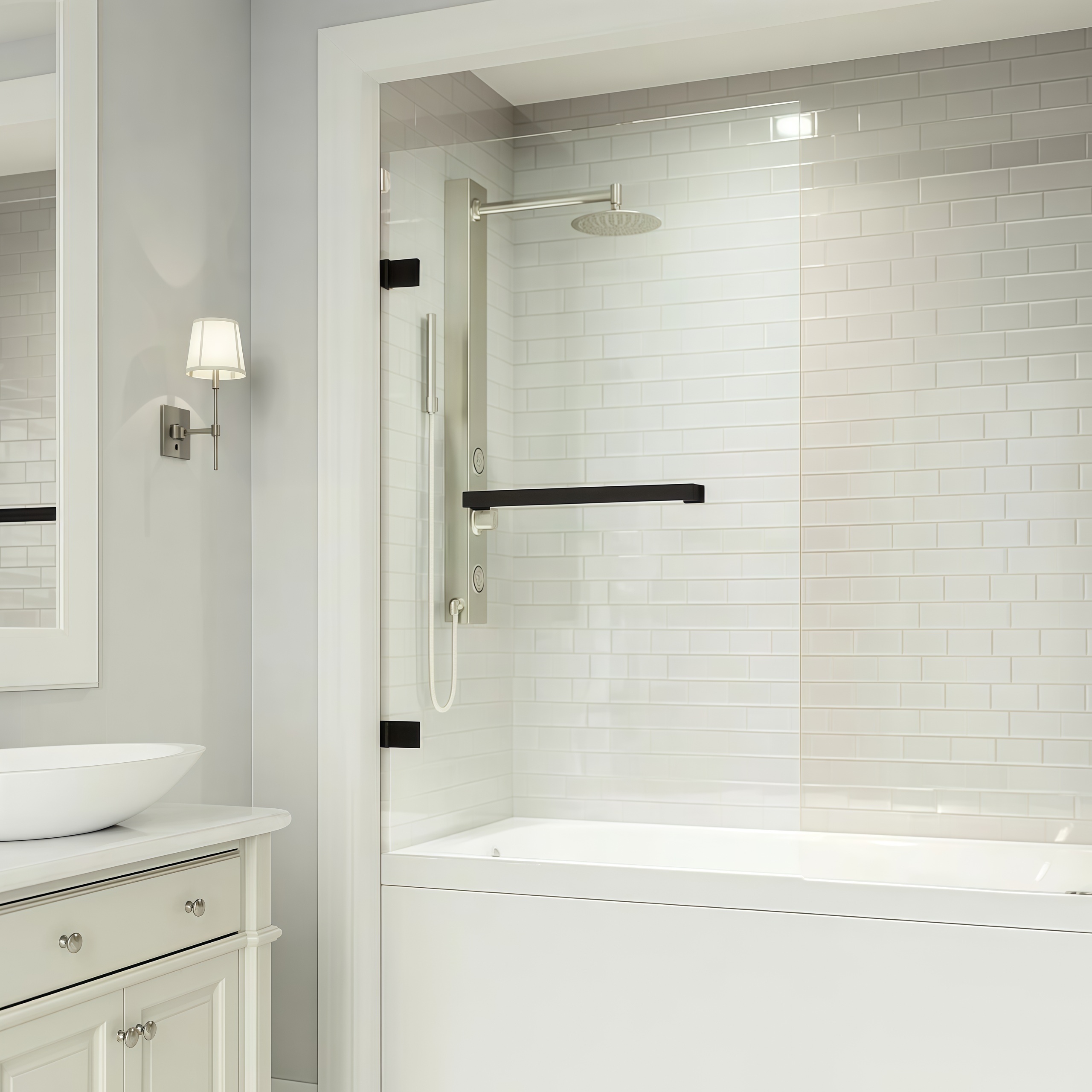 shower kits with glass doors, frameless glass spigot supplier, glass bathroom, bathroom sliding glass doors
