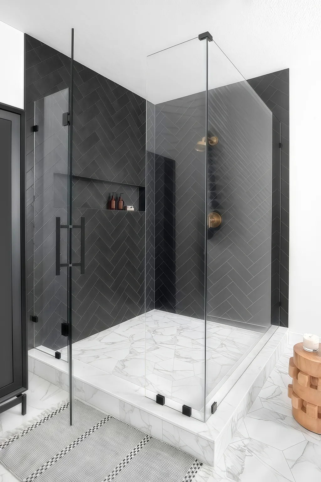 Global Agent Customized Structure Glass Shower Enclosures Glass-To-Wall Clamp For Custom Glass Installation