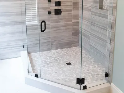 Global Agent Customized Structure Glass Shower Enclosures Glass-To-Wall Clamp For Custom Glass Installation thumbnail 4