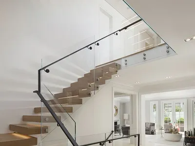 Ny Design 304 Rostfritt Stål Glaskoppling Konferensrumsfäste Trappbaluster Strukturella Glasbeslag thumbnail 5
