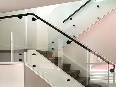 Unique Design Matte Black Railing Frameless Glass Standoffs Balcony Guardrails Adjustable Standoff Pin thumbnail 3
