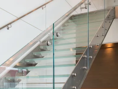 High Quality Modern Salt Spray Stair Railing Stainless Steel Glass Fittings Architectural Connector thumbnail 9