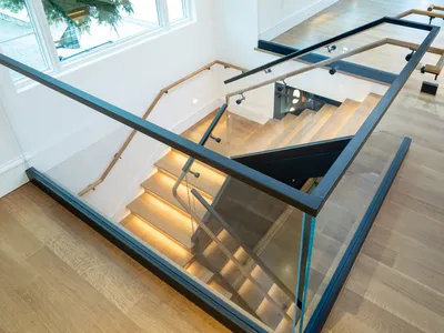 High Quality Modern Salt Spray Stair Railing Stainless Steel Glass Fittings Architectural Connector thumbnail 1