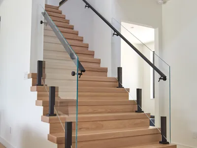 Factory Glass Connected Fitting Commercial Stair Apartment Railing Bracket thumbnail 8