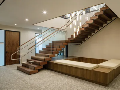 Busrom Customized Designed Solution Hand Rail Brackets for Stairs Toughened Glass Staircase Railing thumbnail 1