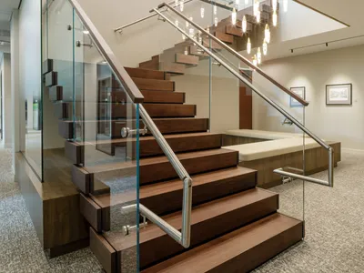 Factory Glass Connected Fitting Commercial Stair Apartment Railing Bracket thumbnail 3