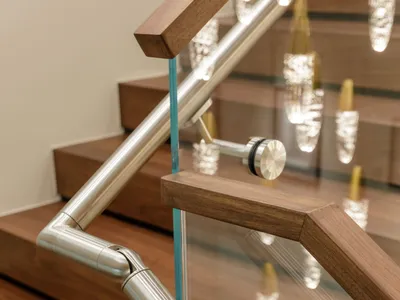 High Quality Modern Salt Spray Stair Railing Stainless Steel Glass Fittings Architectural Connector thumbnail 3
