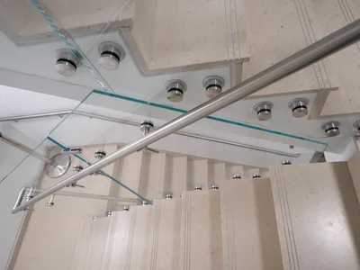 Conector De Soporte De Tubo De Acero Inoxidable Para Pasamanos Montado En Vidrio Comercial thumbnail 6
