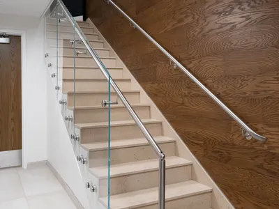 Conector De Soporte De Tubo De Acero Inoxidable Para Pasamanos Montado En Vidrio Comercial thumbnail 8