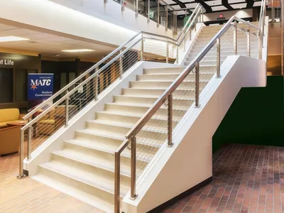 Factory Glass Connected Fitting Commercial Stair Apartment Railing Bracket thumbnail 1