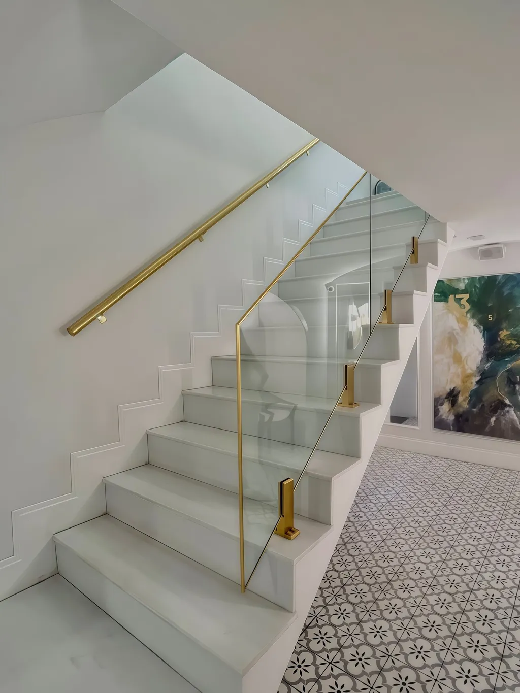 Busrom Mirror Stainless Rustproof Banister Hardware Glass Spigot Load Bearing Railing Glass Mounting Bracket