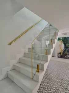 Busrom Mirror Stainless Rustproof Banister Hardware Glass Spigot Load Bearing Railing Glass Mounting Bracket thumbnail 3