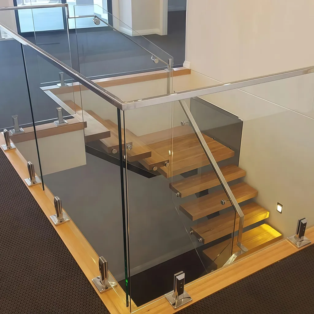 Busrom Mirror Stainless Rustproof Banister Hardware Glass Spigot Load Bearing Railing Glass Mounting Bracket