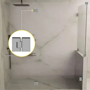 Fijación Impermeable De Fábrica Para Separador De Ducha De Cristal Para Baños De Hoteles De Lujo thumbnail 5
