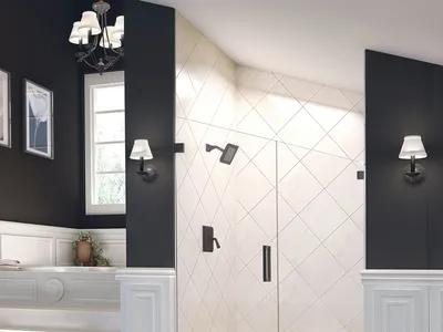 Professional Integrally Sealed Interior Walk-In Shower Glass Panel Support Hinge thumbnail 6
