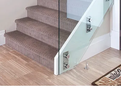 Silver Glass Standoff Brackets and Wall Mount Glass Standoff for Stair Railings thumbnail 4