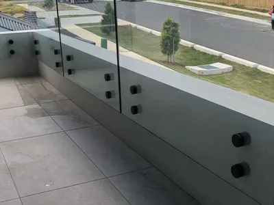 Unique Design Matte Black Railing Frameless Glass Standoffs Balcony Guardrails Adjustable Standoff Pin thumbnail 7