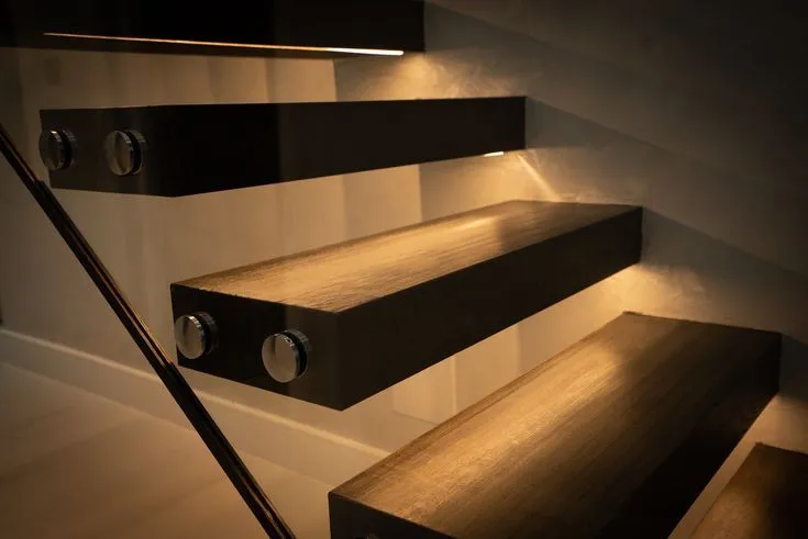 Busrom Glass Rail Standoff Base and Cap for Interior Floating Stairs