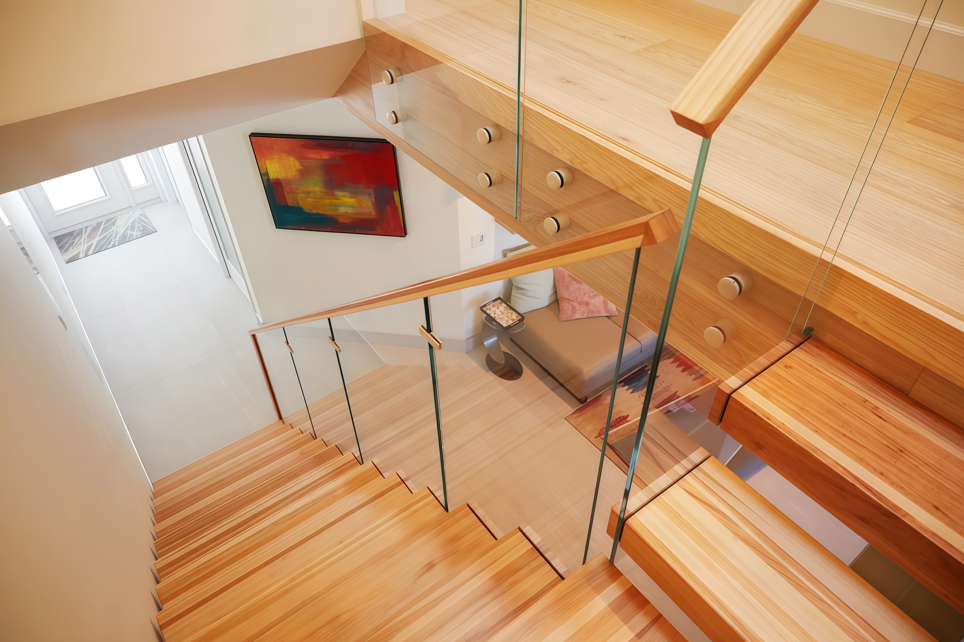 standoff glass, Floating Stair & Terrace Glass Standoffs | Side Anchorage Hardware, round glass standoff bracket, handrail fitting​