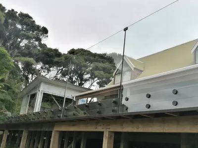 Busrom Standoff Glass Railing System Frameless Glass Balcony Railing Handrail Material Suppliers thumbnail 2