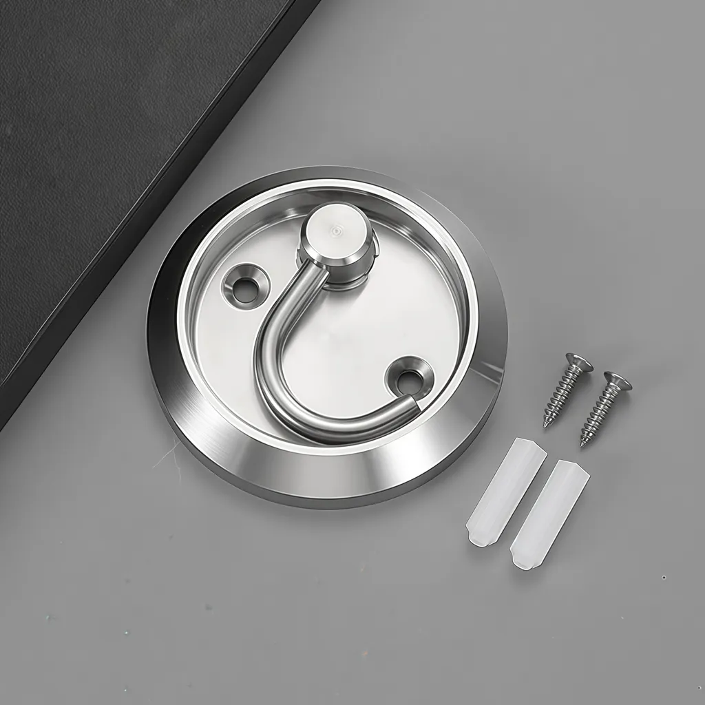 Practical function, hidden in a clean silhouette. The flip-out hook sits flush when not in use to reduce bumps and keep walls tidy. Tap it out for a sturdy hanging point - ideal for entryways, baths, and compact closets., hooks for coats, Busrom accessories suit bathrooms, dressing areas, hallway ends, and public amenity rooms, providing convenient hanging points that prevent clutter and keep lines clean. Available with customization for ongoing replenishment.