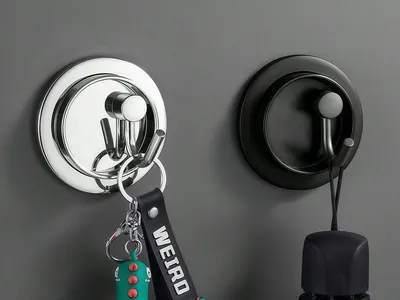 High Quality Screw Mounted Hidden Hook Space Saving Coat Storage Adjustable Angle Flush Mount Rotating Hooks thumbnail 8