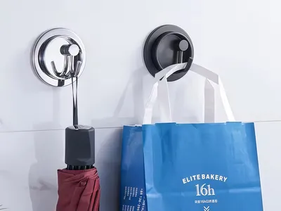 Crochets Muraux Noirs Pour Sacs De Bibliothèque Busrom En Acier Inoxydable 304 thumbnail 5