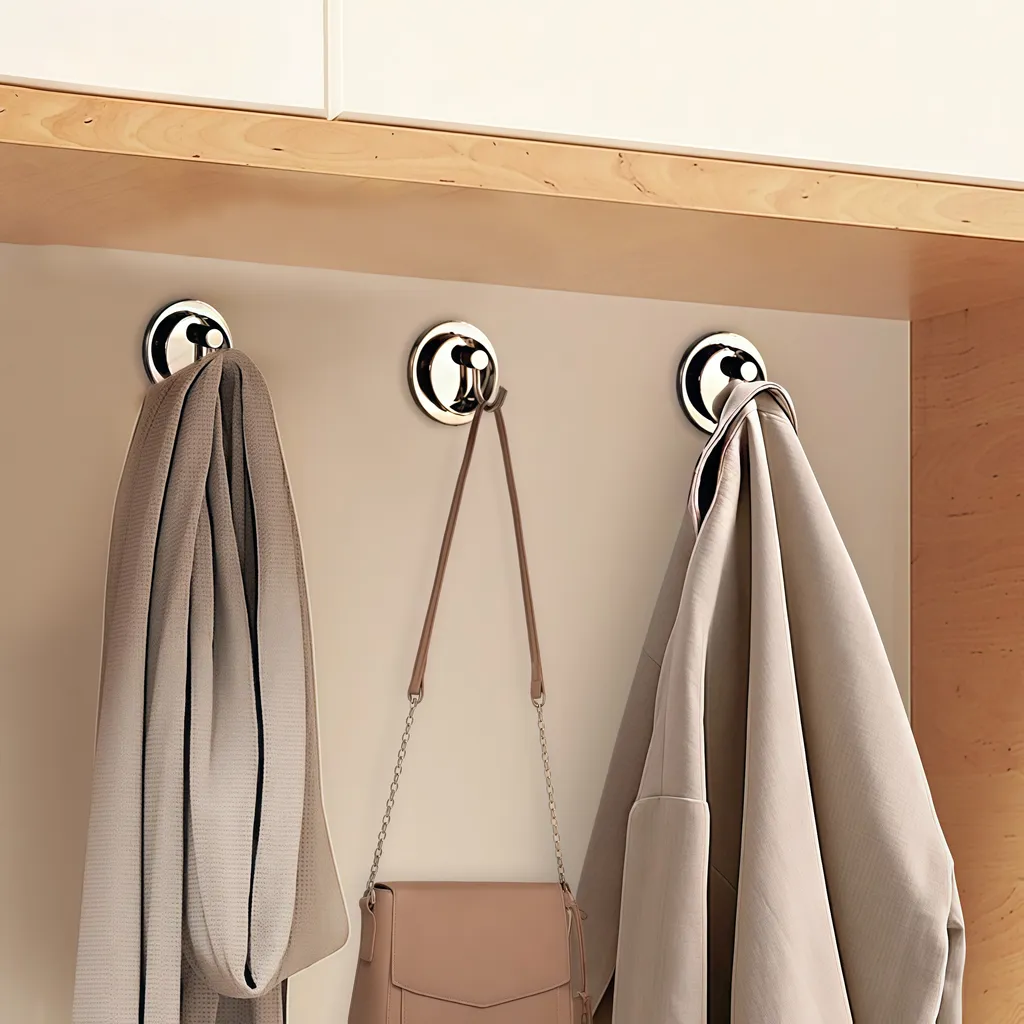 Minimalist Retractable Hidden Wall Coat Hook Foldable Heavy Duty Cloakroom