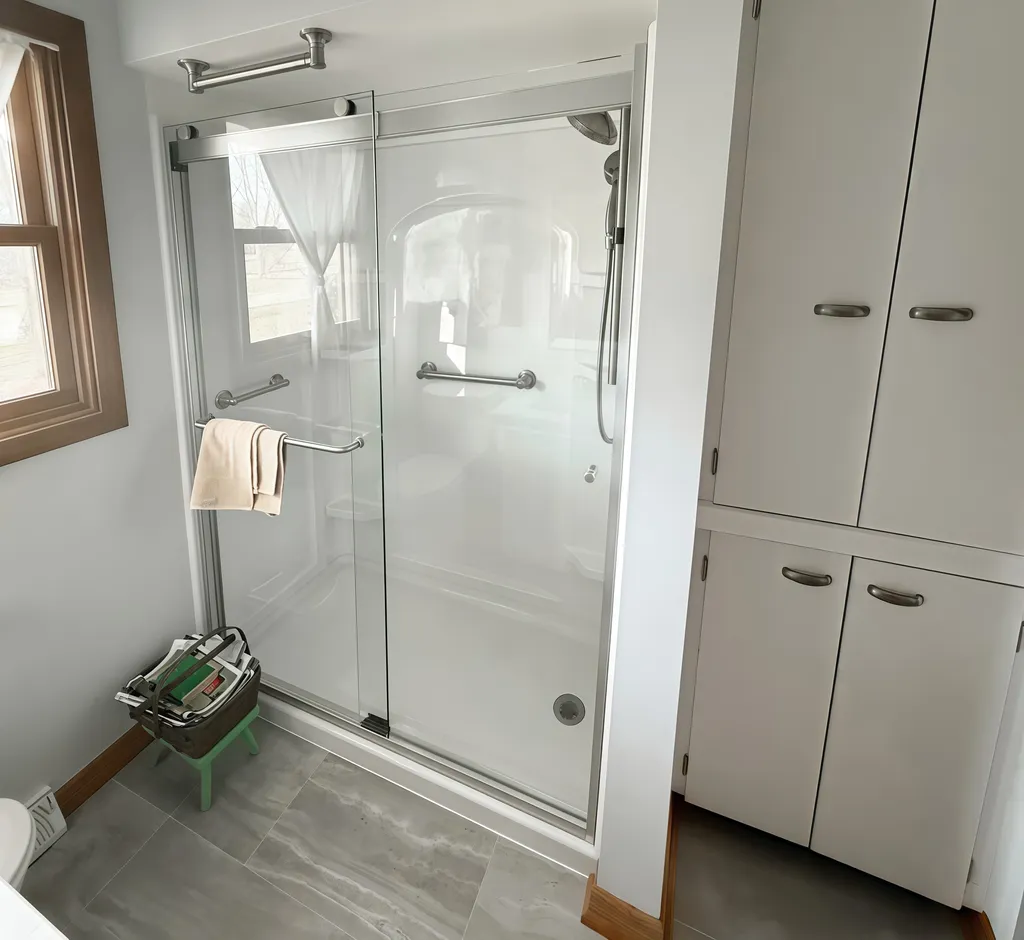 Luxury Bearing Wheel Glass Shower Enclosure Slider Sliding Shower Door Accessories