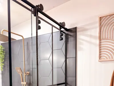 Luxury Bearing Wheel Glass Shower Enclosure Slider Sliding Shower Door Accessories thumbnail 9
