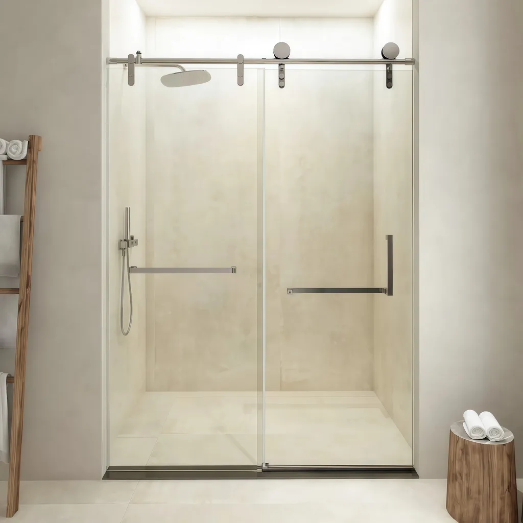 Kit De Rodillos Metálicos Dorados Para Rieles De Puertas De Ducha Herrajes Impermeables Para Mamparas De Vidrio