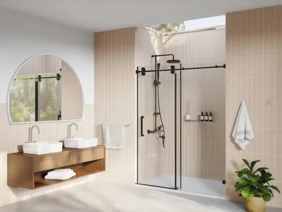 Friendly Budget Sliding Door Kit Hotel Residential Shower Door Hardware Parts thumbnail 9