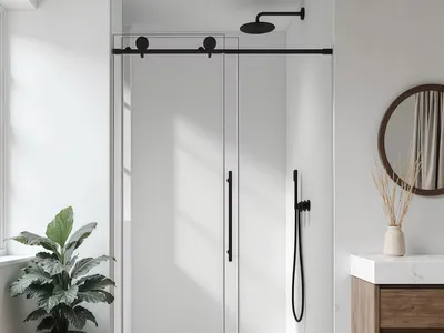 Friendly Budget Sliding Door Kit Hotel Residential Shower Door Hardware Parts thumbnail 1