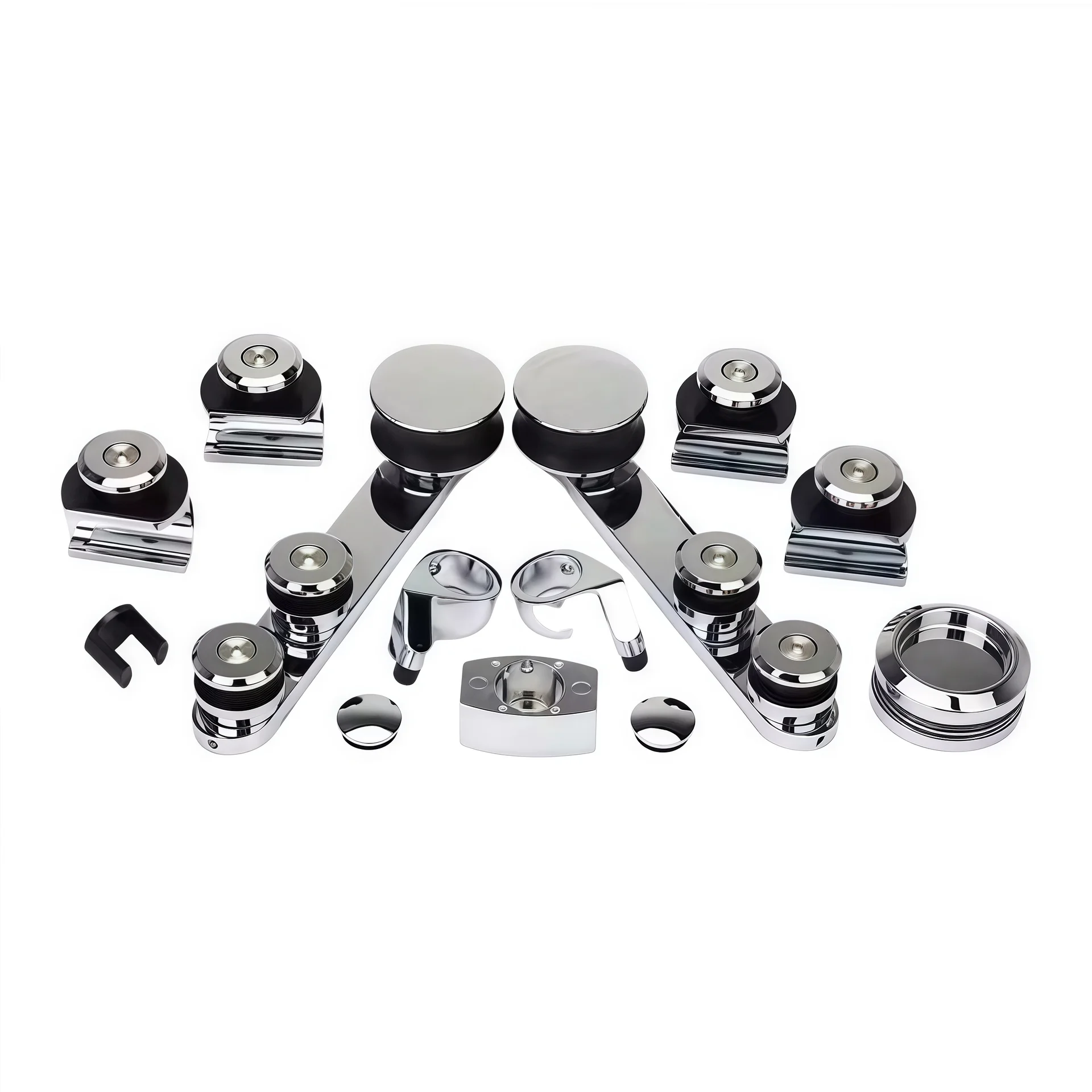 Hot Selling Stainless Steel Budget Shower Door Kit Waterproof Rustproof Bathroom Sliding Hardware